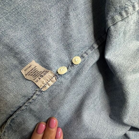 J.Crew Blue Jean Long Sleeve Button Down Shirt- XS - Picture 5 of 8